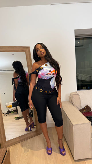 BRIELLE CAPRI - BLACK